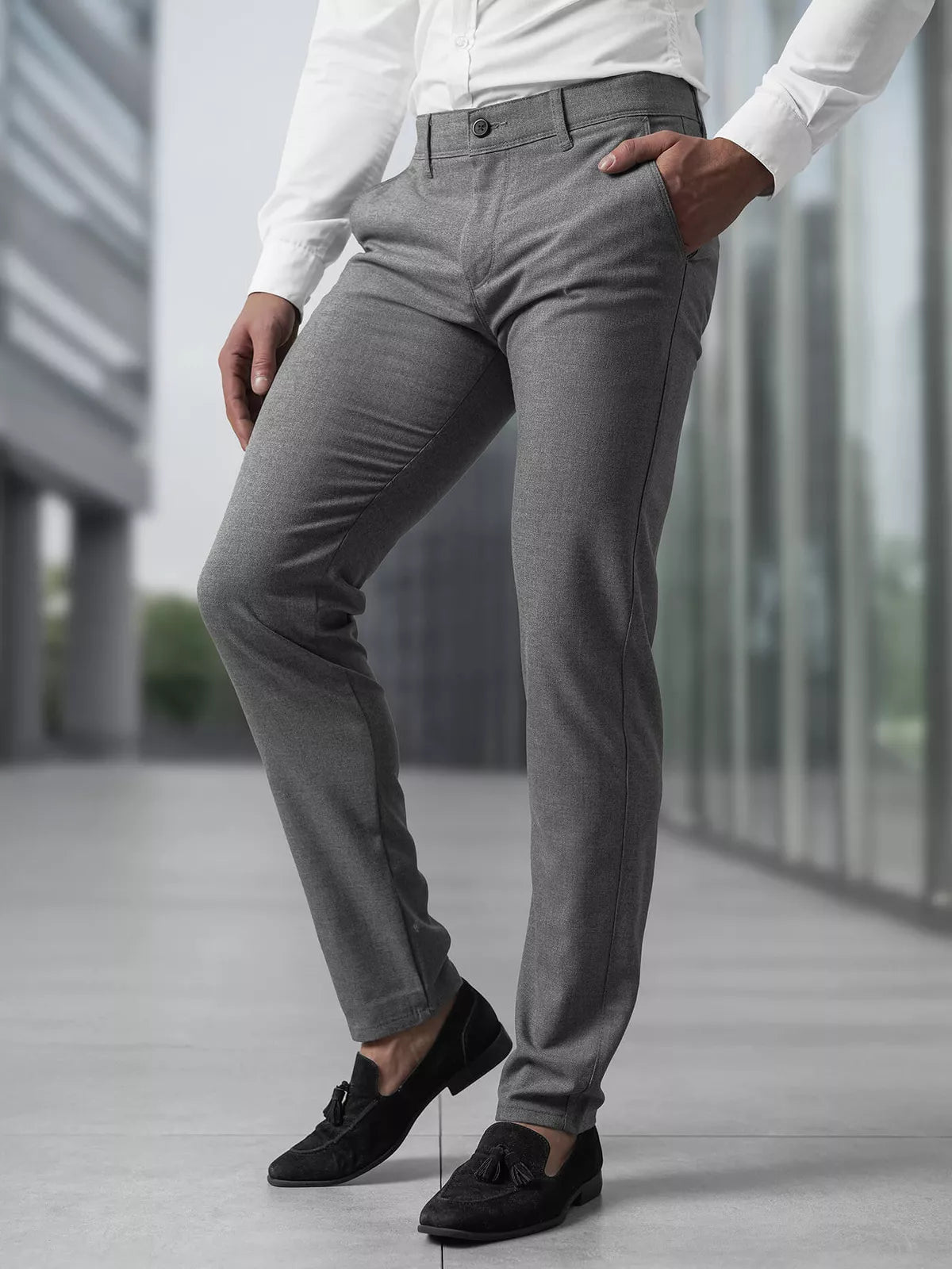 Men's dark gray chino pants Reno