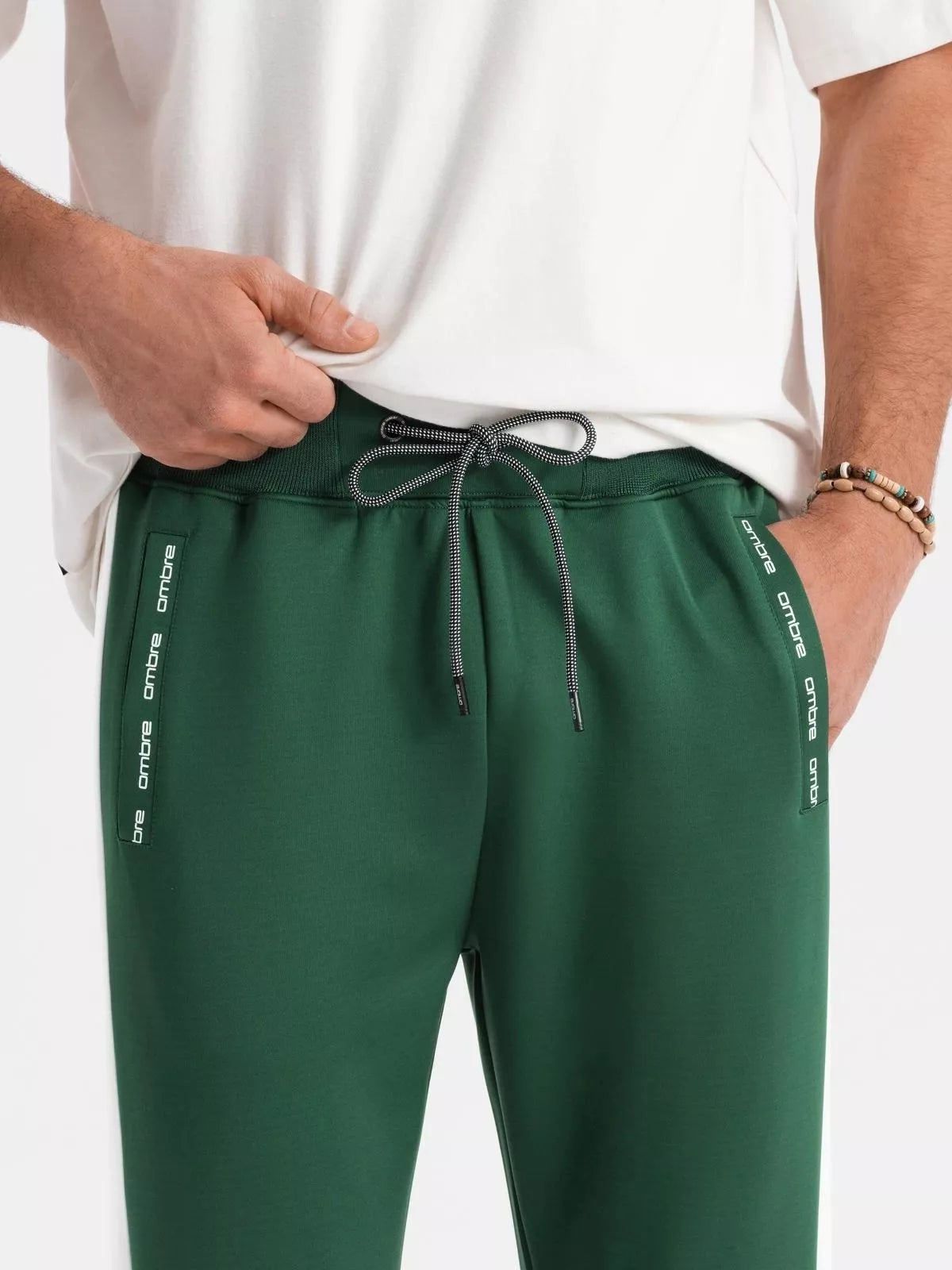 Men's green casual pants Adelf