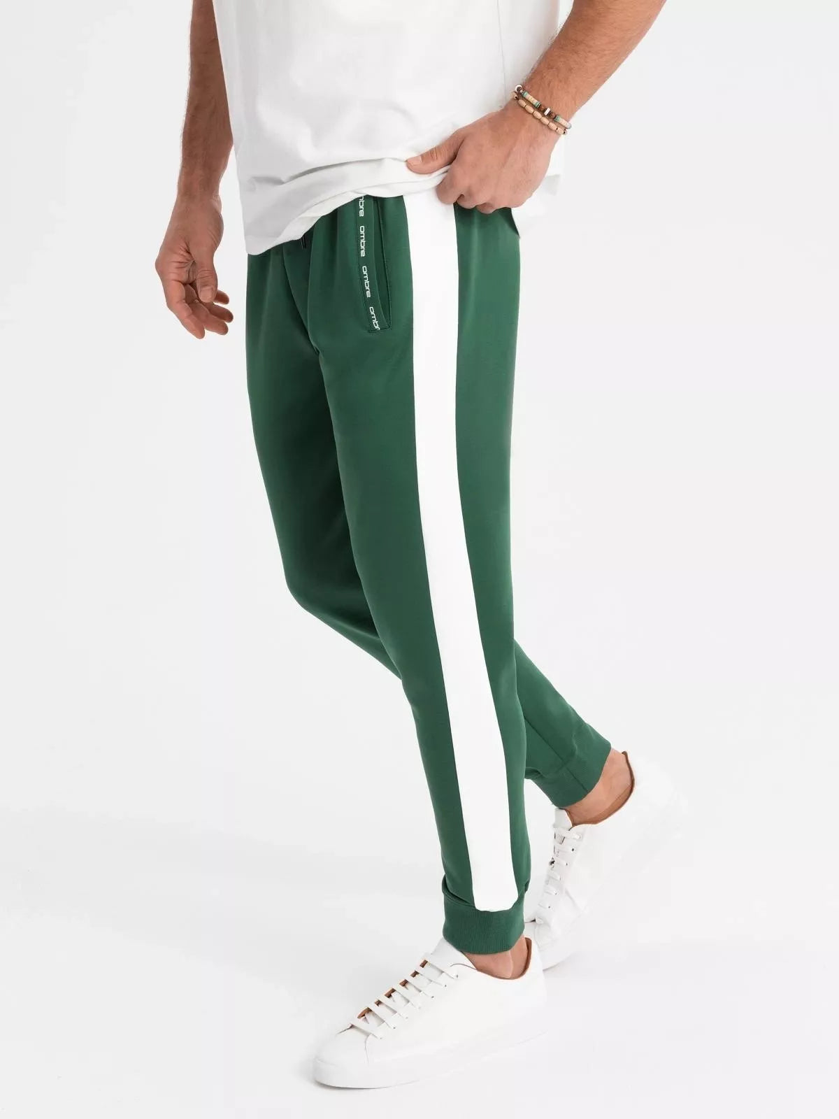 Men's green casual pants Adelf
