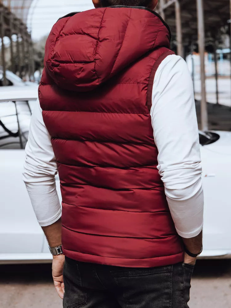 Men's burgundy vest Dobor