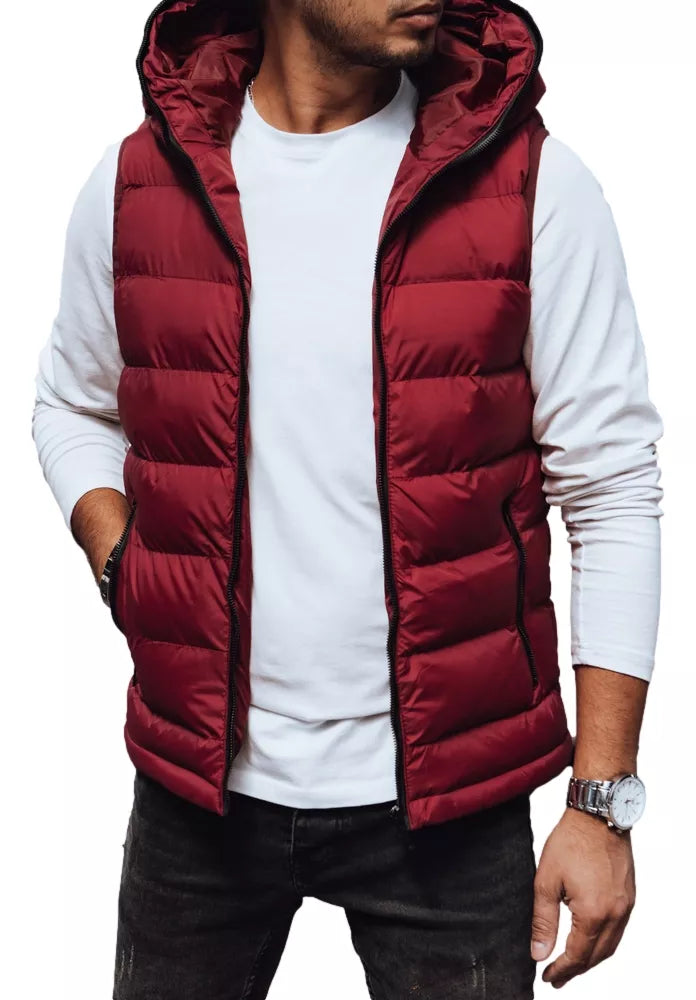 Men's burgundy vest Dobor