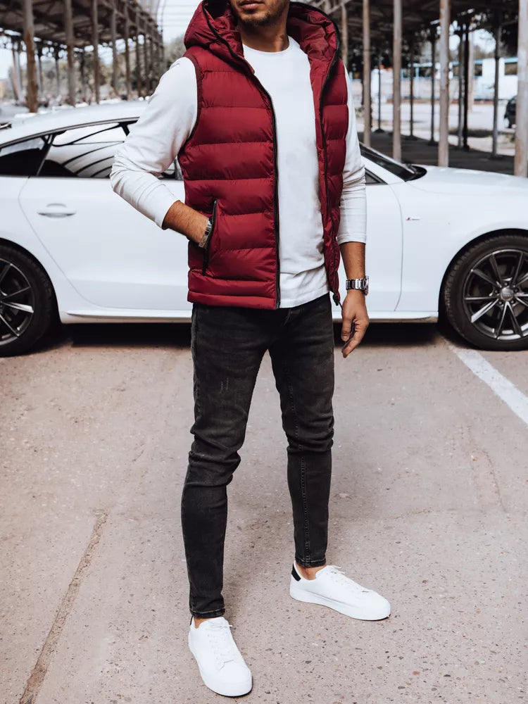 Men's burgundy vest Dobor