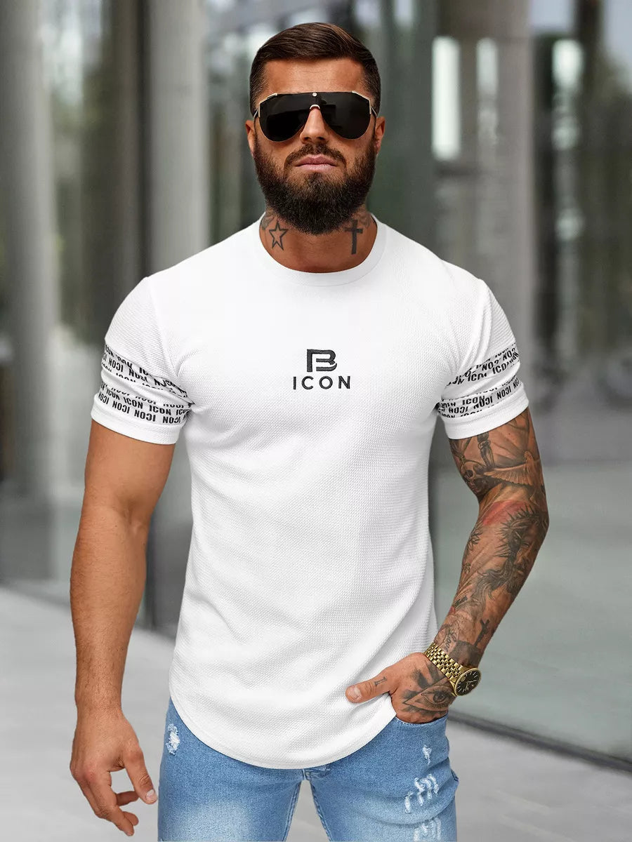 Men's white T-shirt Bicon