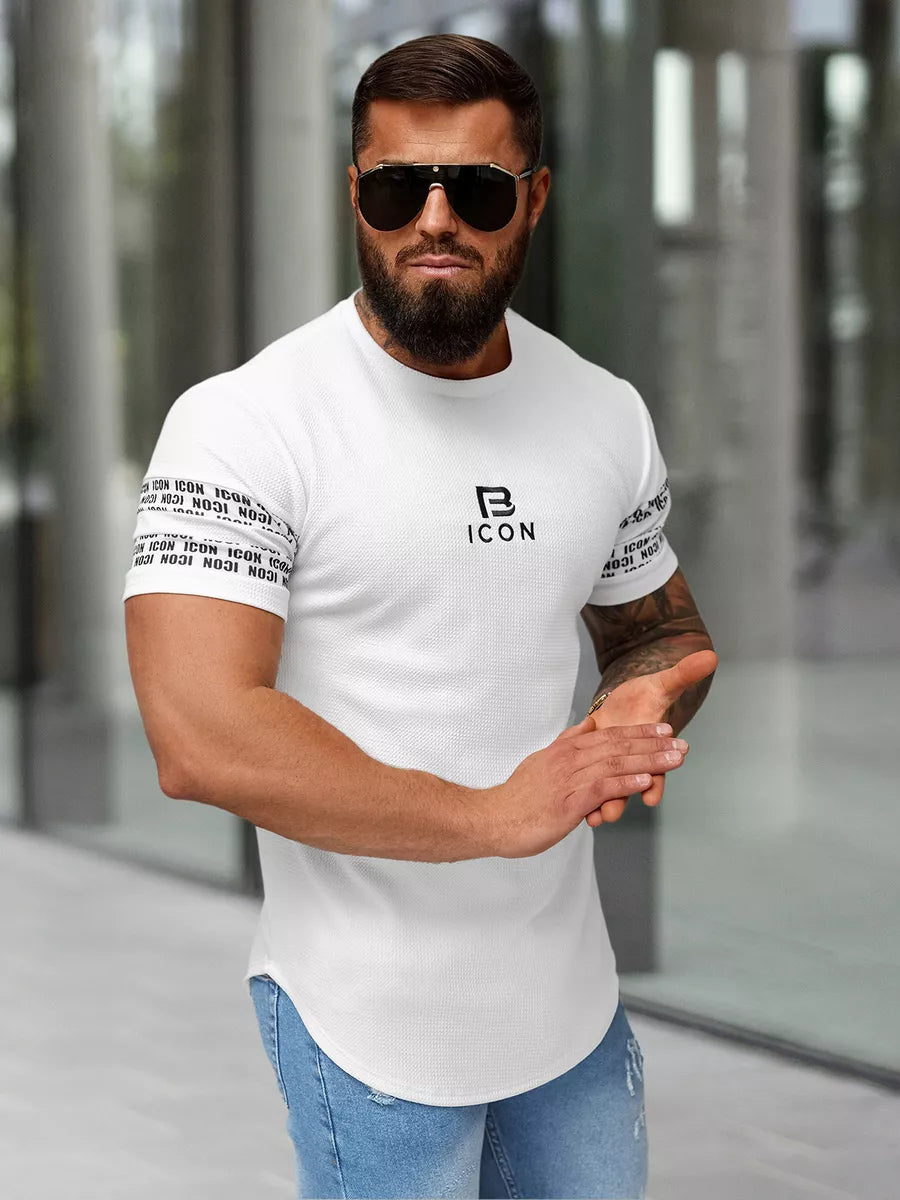 Men's white T-shirt Bicon