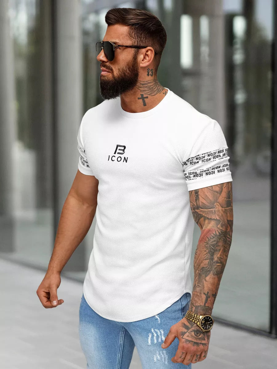 Men's white T-shirt Bicon