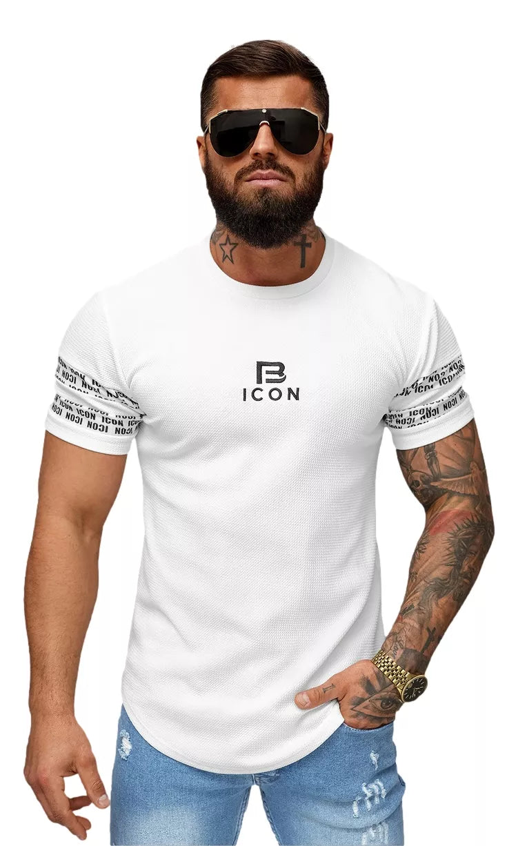 Men's white T-shirt Bicon