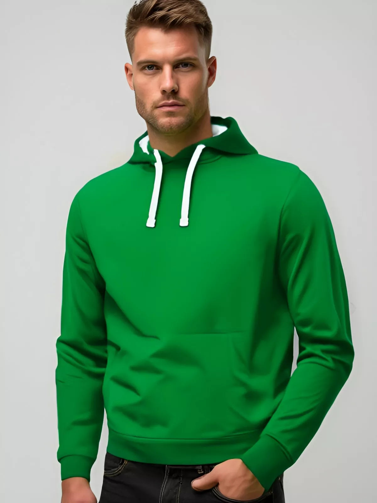 Bright green men's hoodie Buvoli