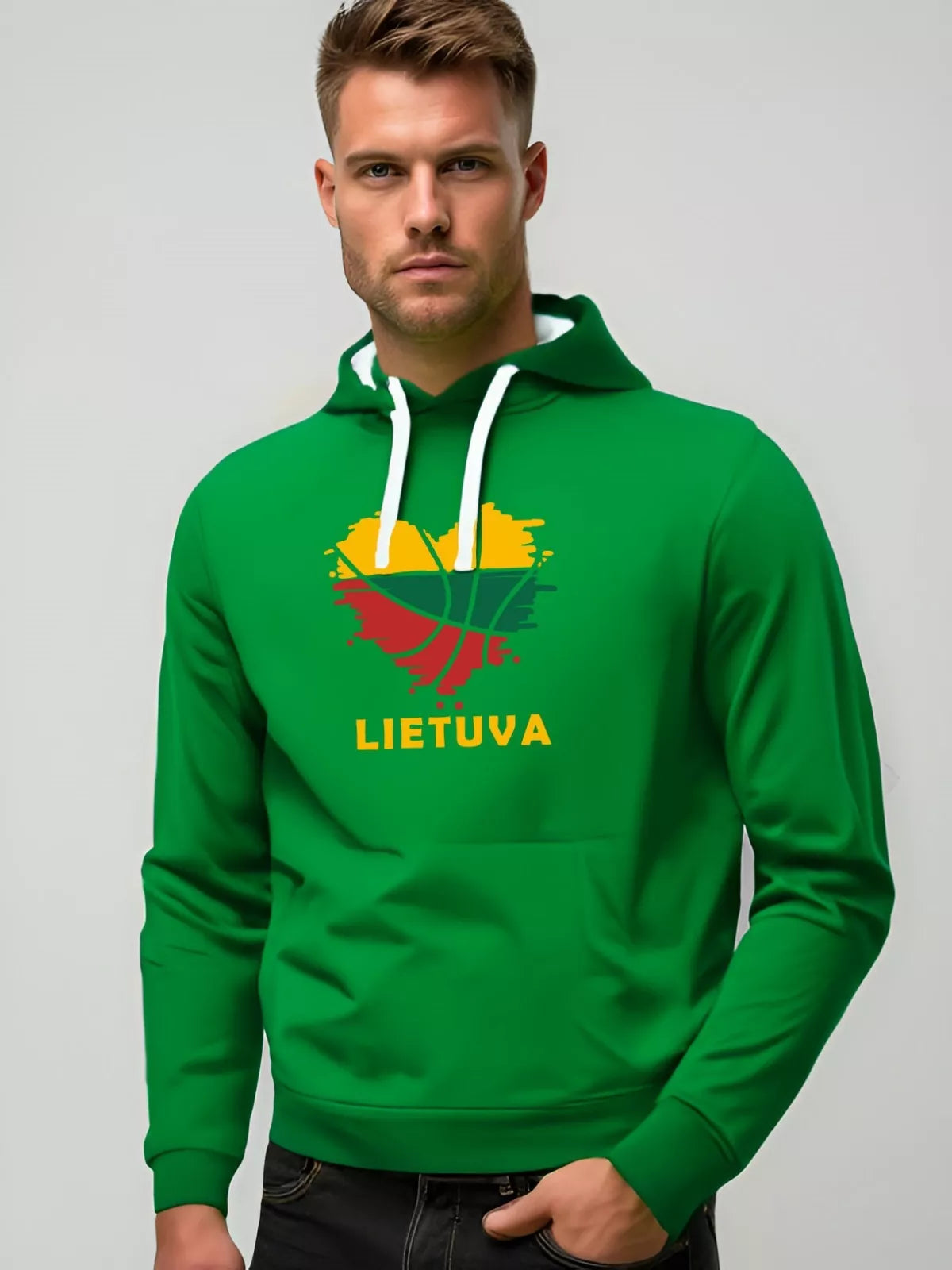 Men's green hoodie LTU