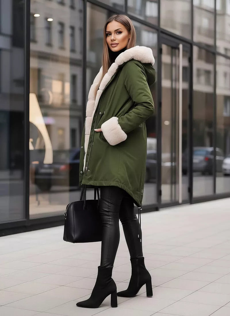 Green women's jacket Moly