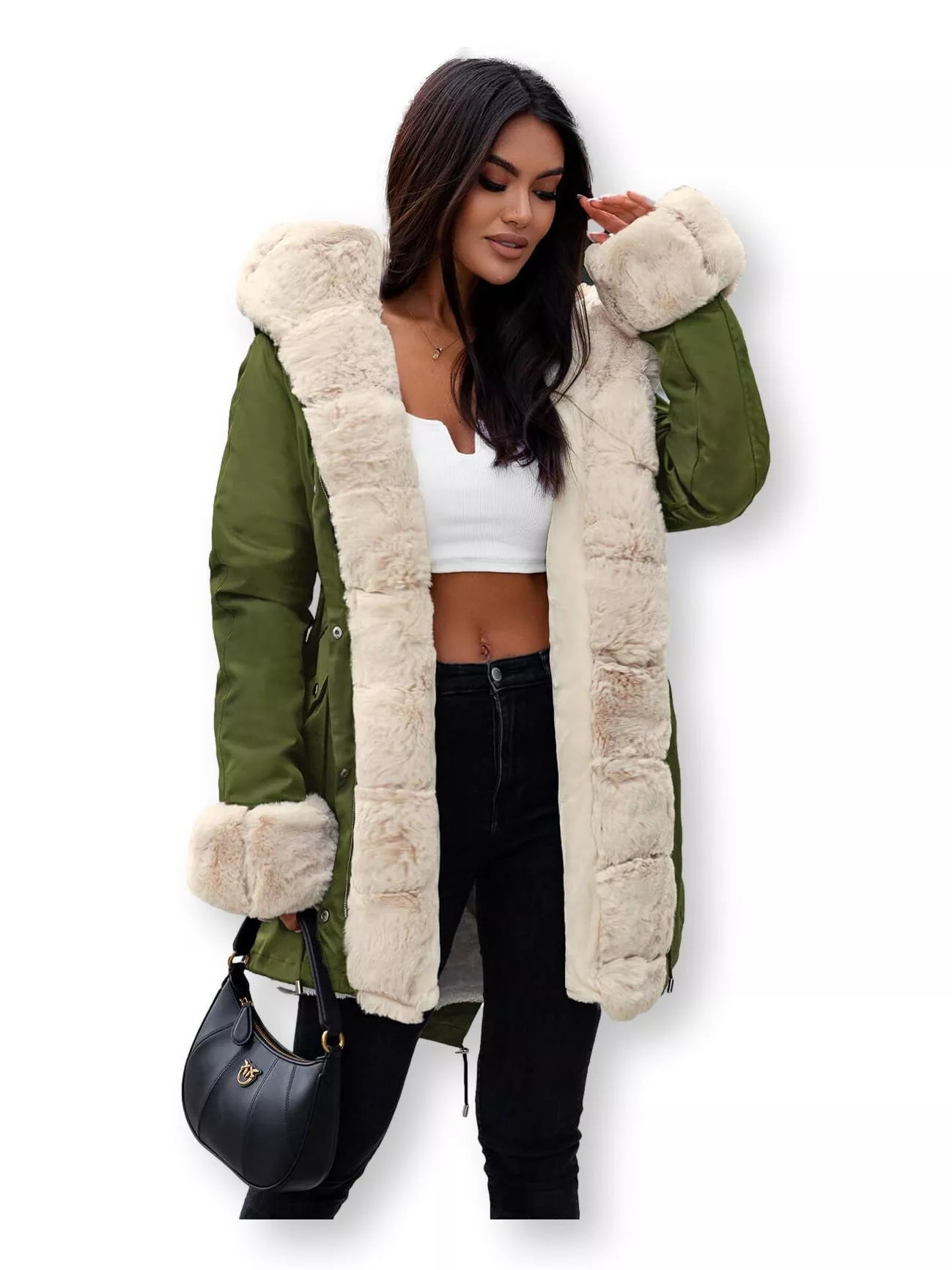 Green women's jacket Moly