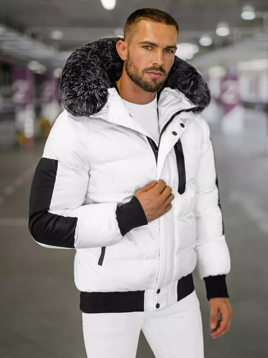 Winter white men's jacket Vitor