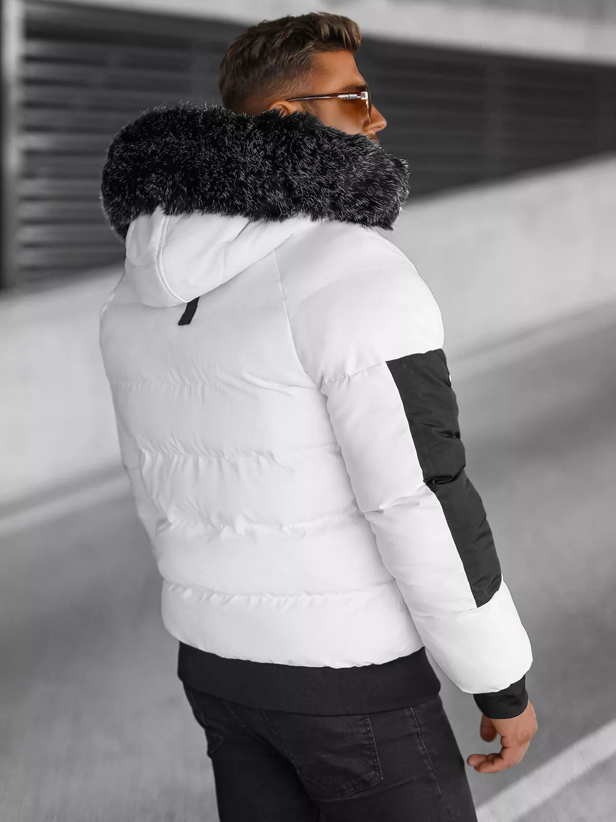 Winter white men's jacket Vitor