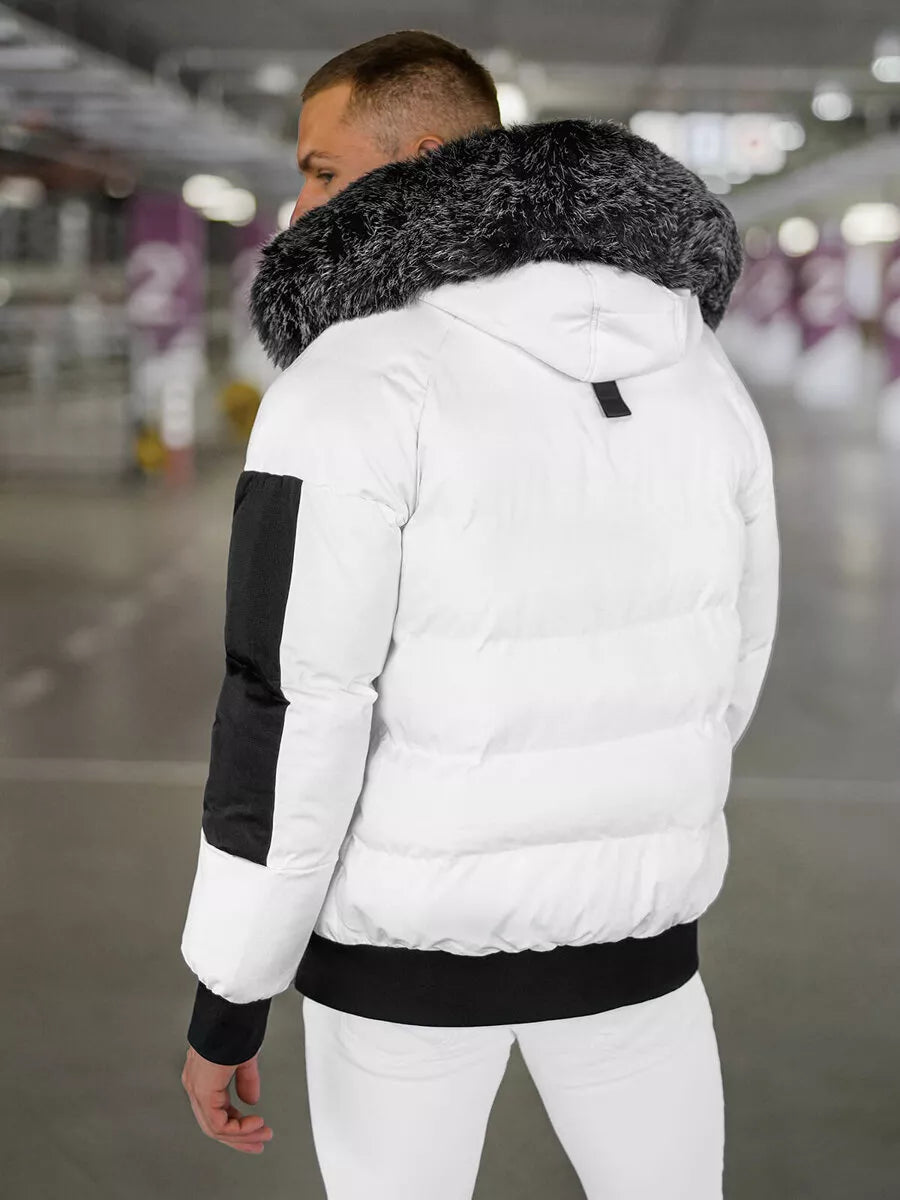 Winter white men's jacket Vitor