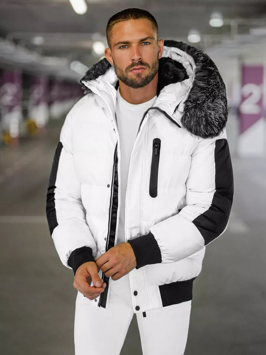 Winter white men's jacket Vitor