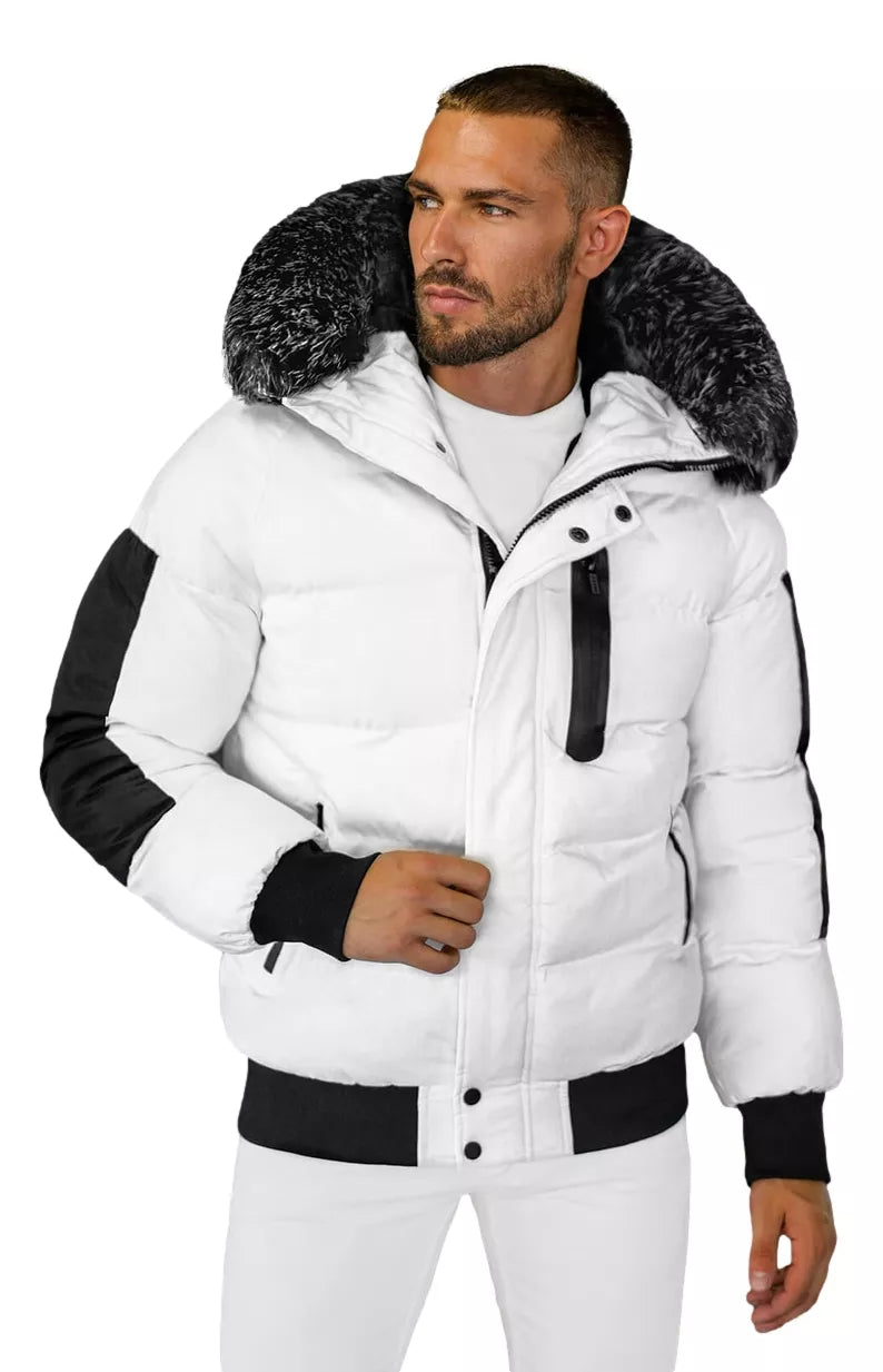 Winter white men's jacket Vitor