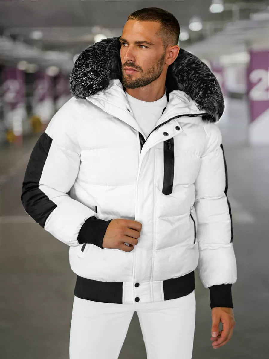 Winter white men's jacket Vitor