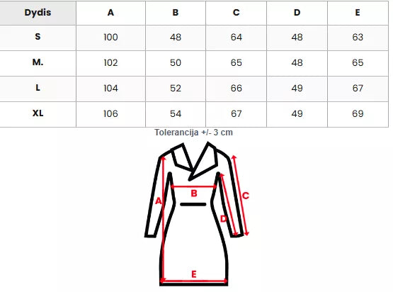 Winter long women's black jacket Klein