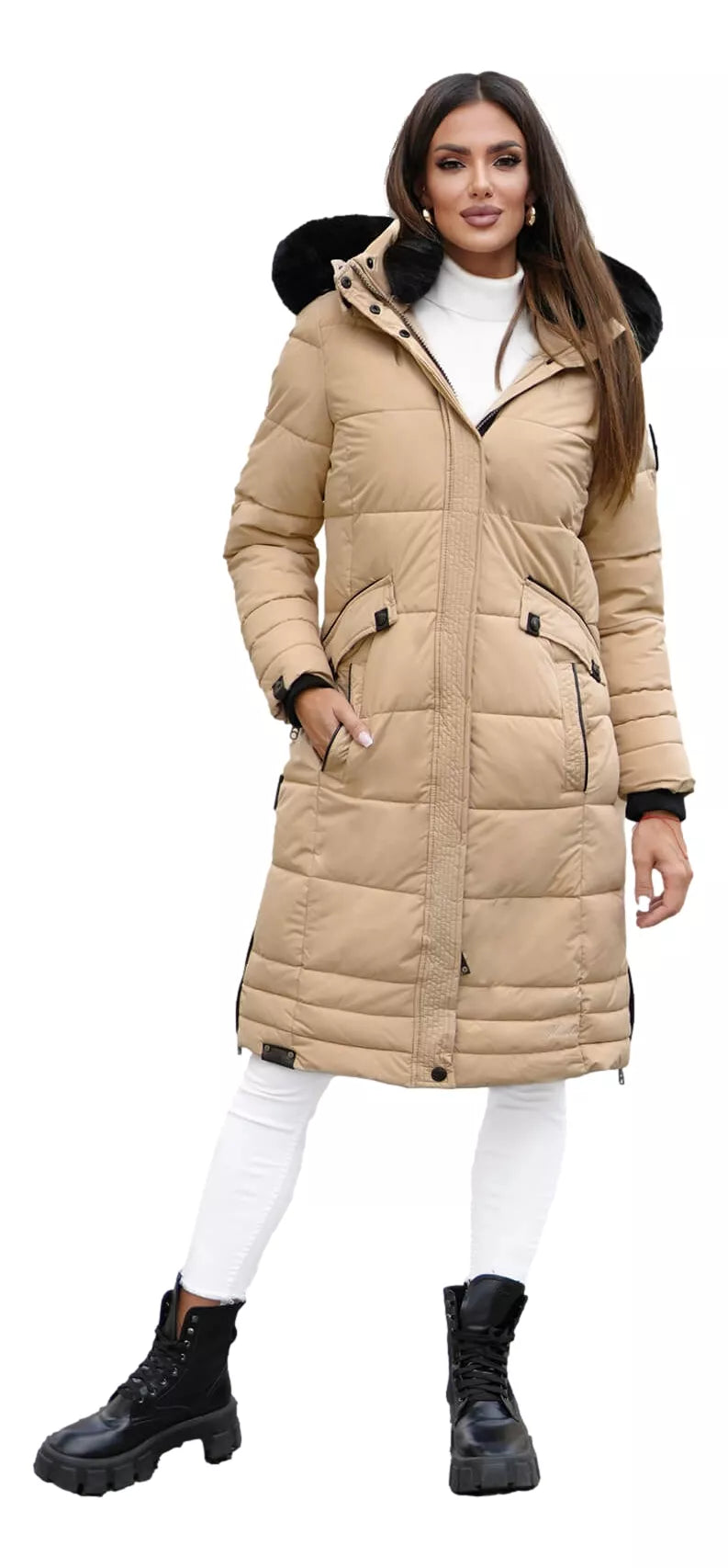 Marni long women's brown winter jacket