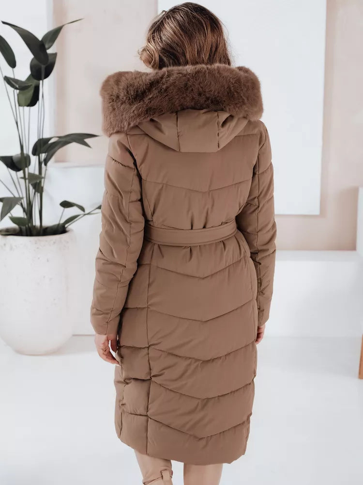 Women's brown winter jacket Emi