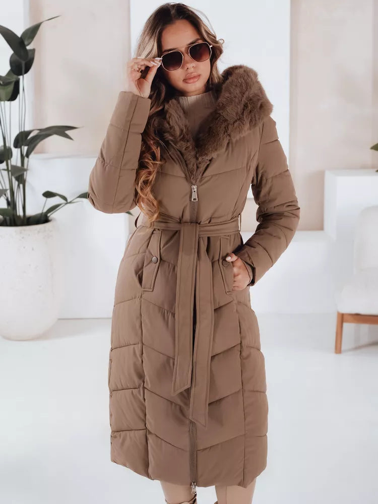 Women's brown winter jacket Emi