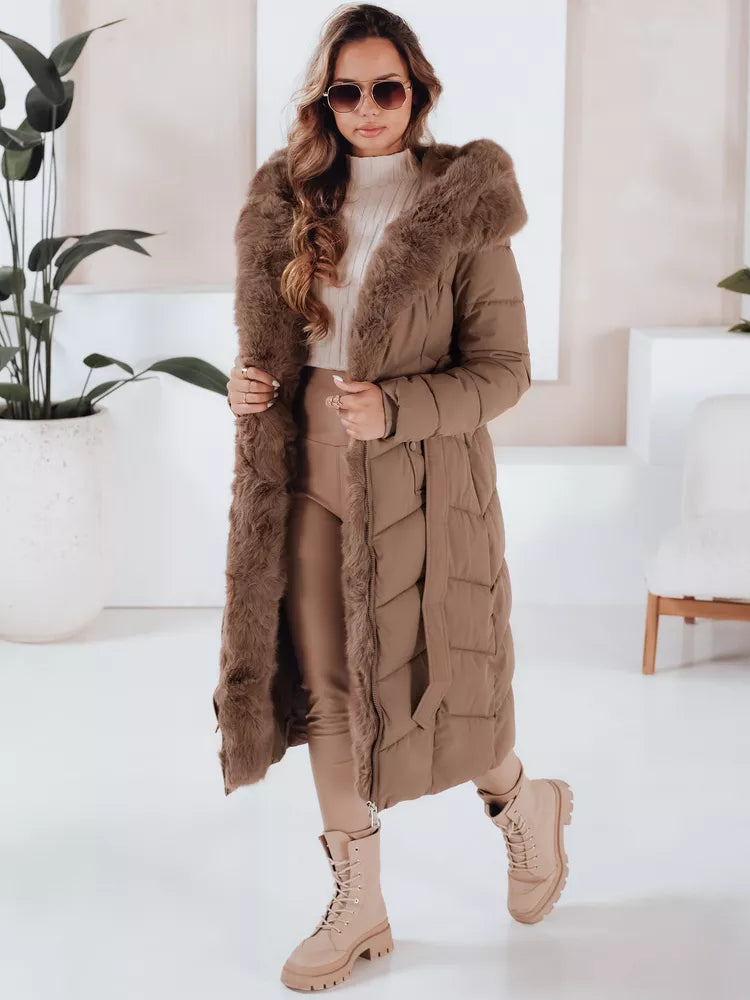 Women's brown winter jacket Emi