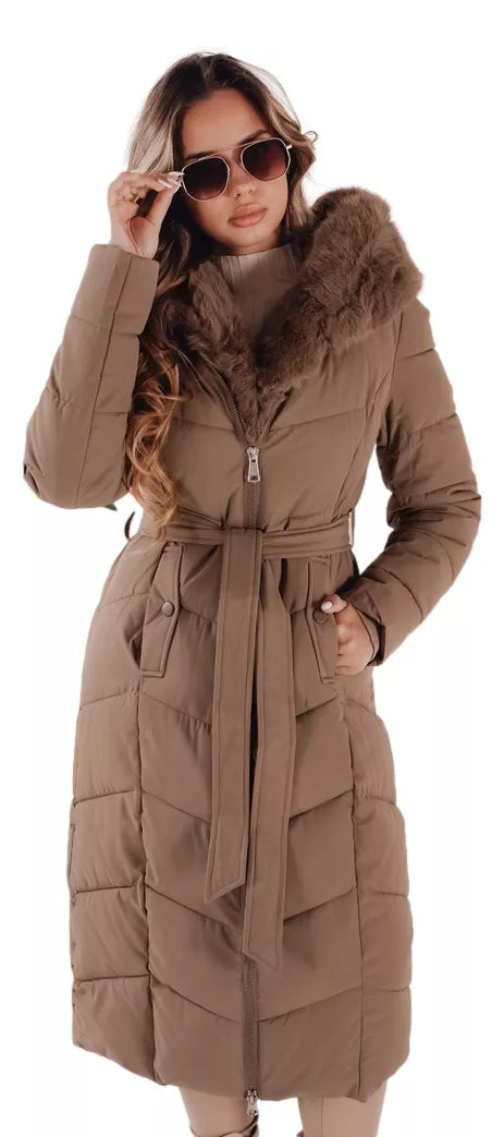 Women's brown winter jacket Emi