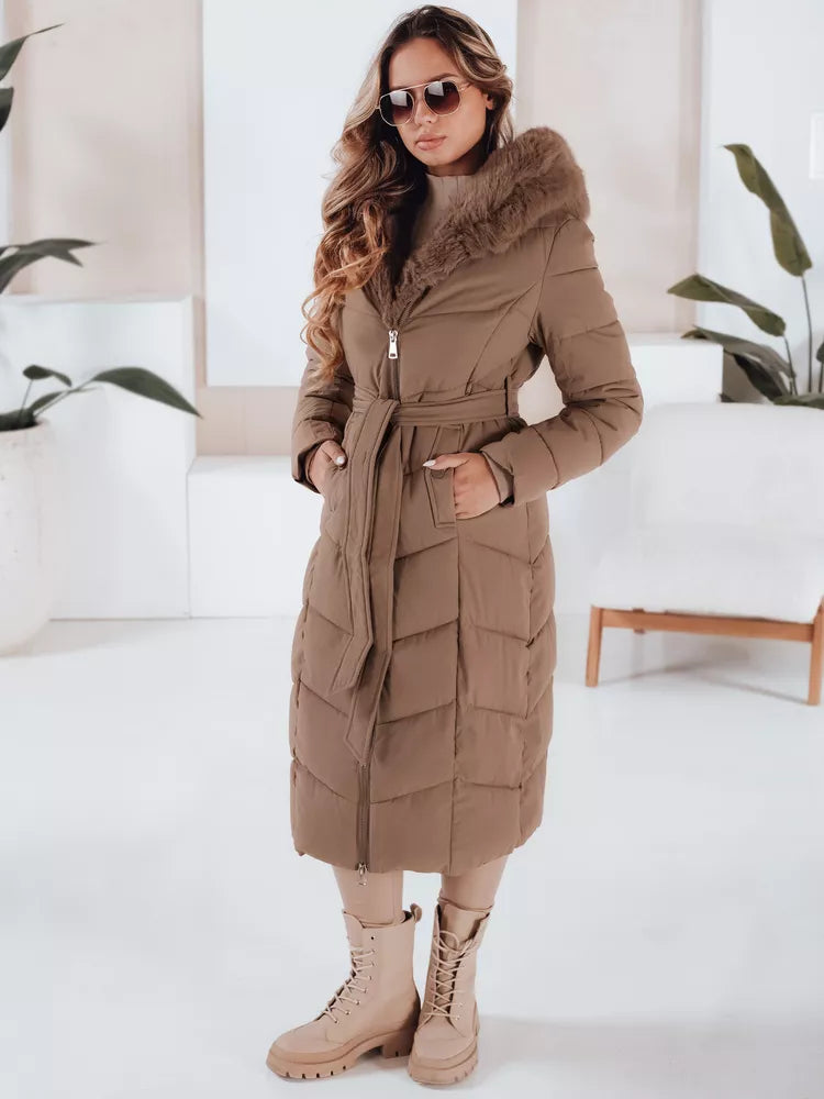 Women's brown winter jacket Emi