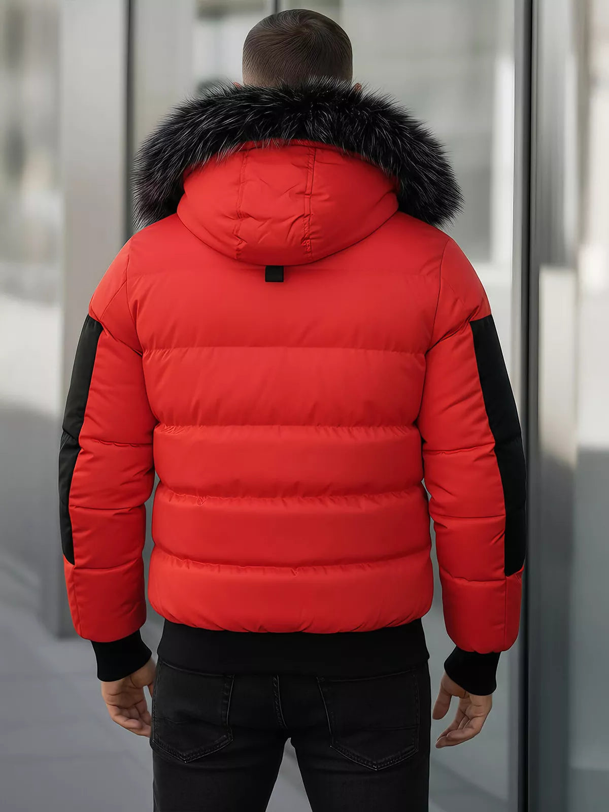 Winter red men's jacket Vitor