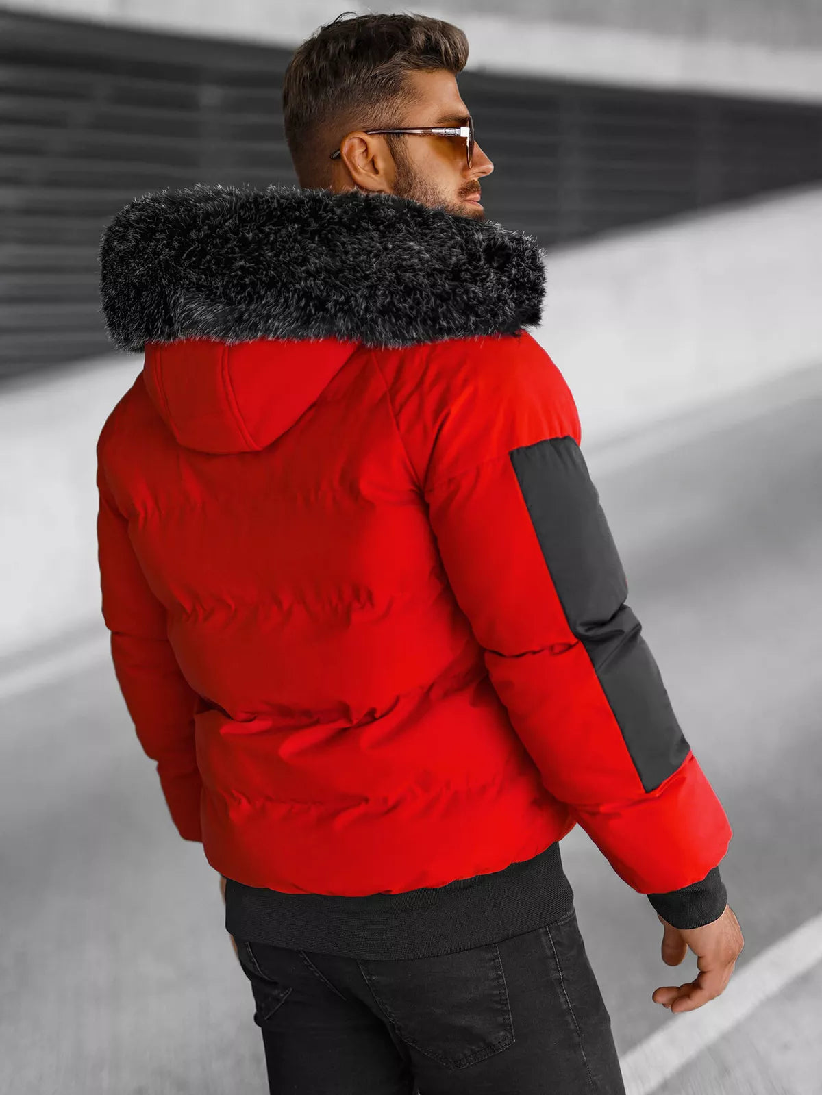 Winter red men's jacket Vitor