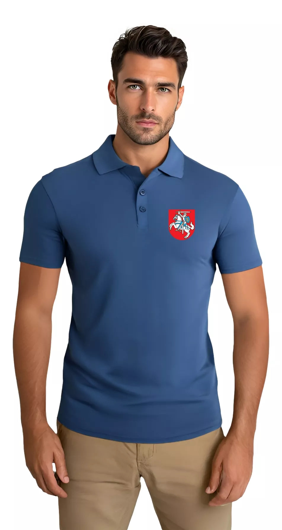Men's blue polo shirt Coat of arms 