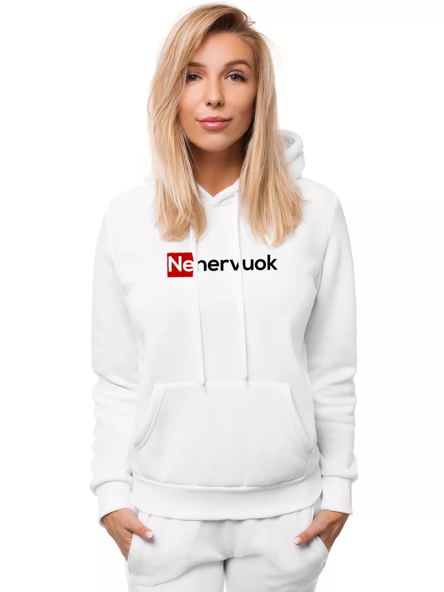 White women's hoodie Don't be nervous