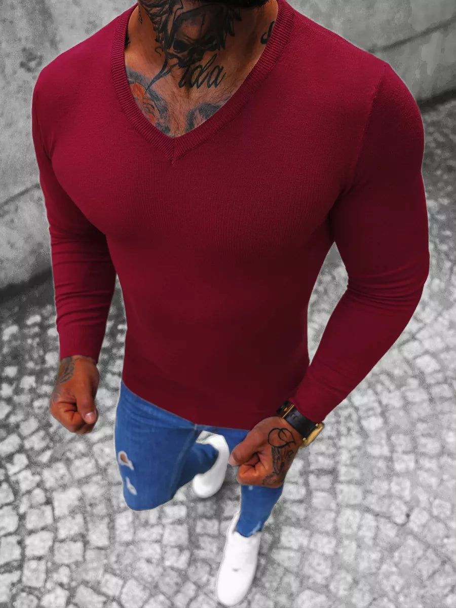 Burgundy men's sweater Gozil