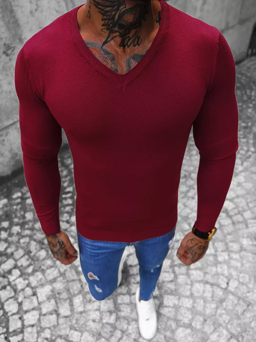 Burgundy men's sweater Gozil