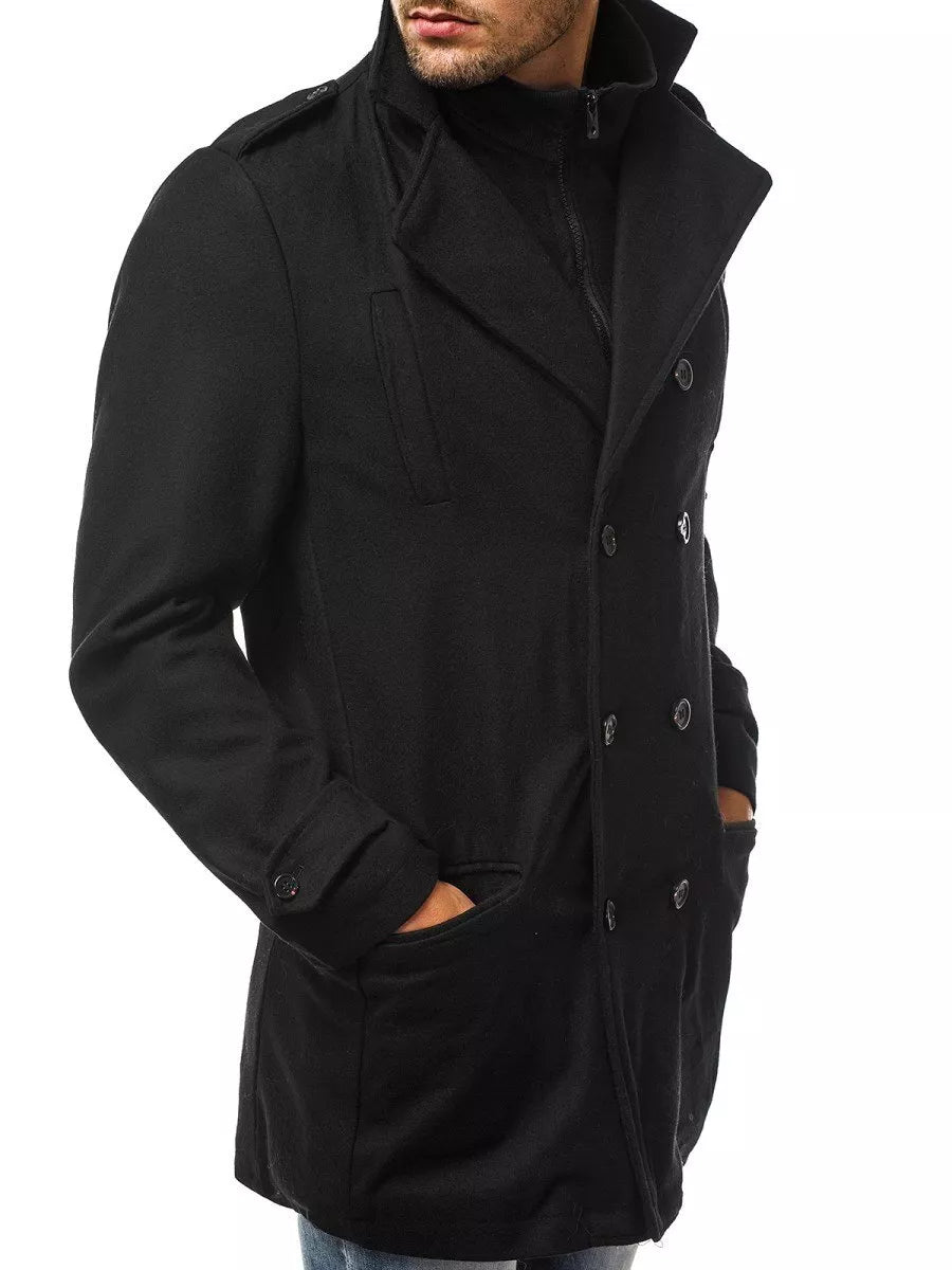 Stylish black men's coat Men