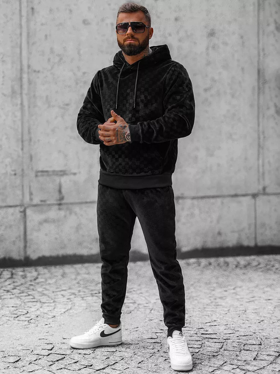 Black men's tracksuit Slit
