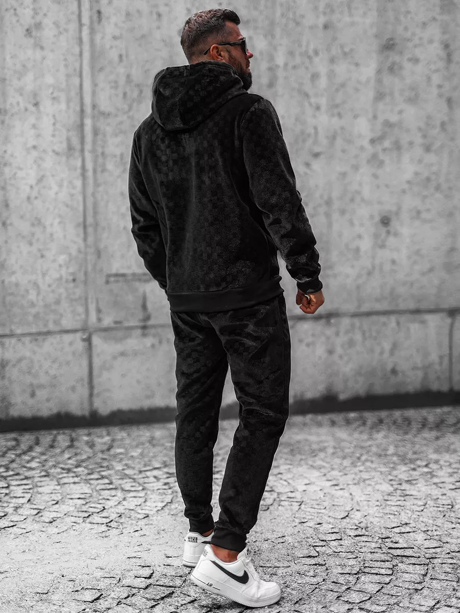 Black men's tracksuit Slit