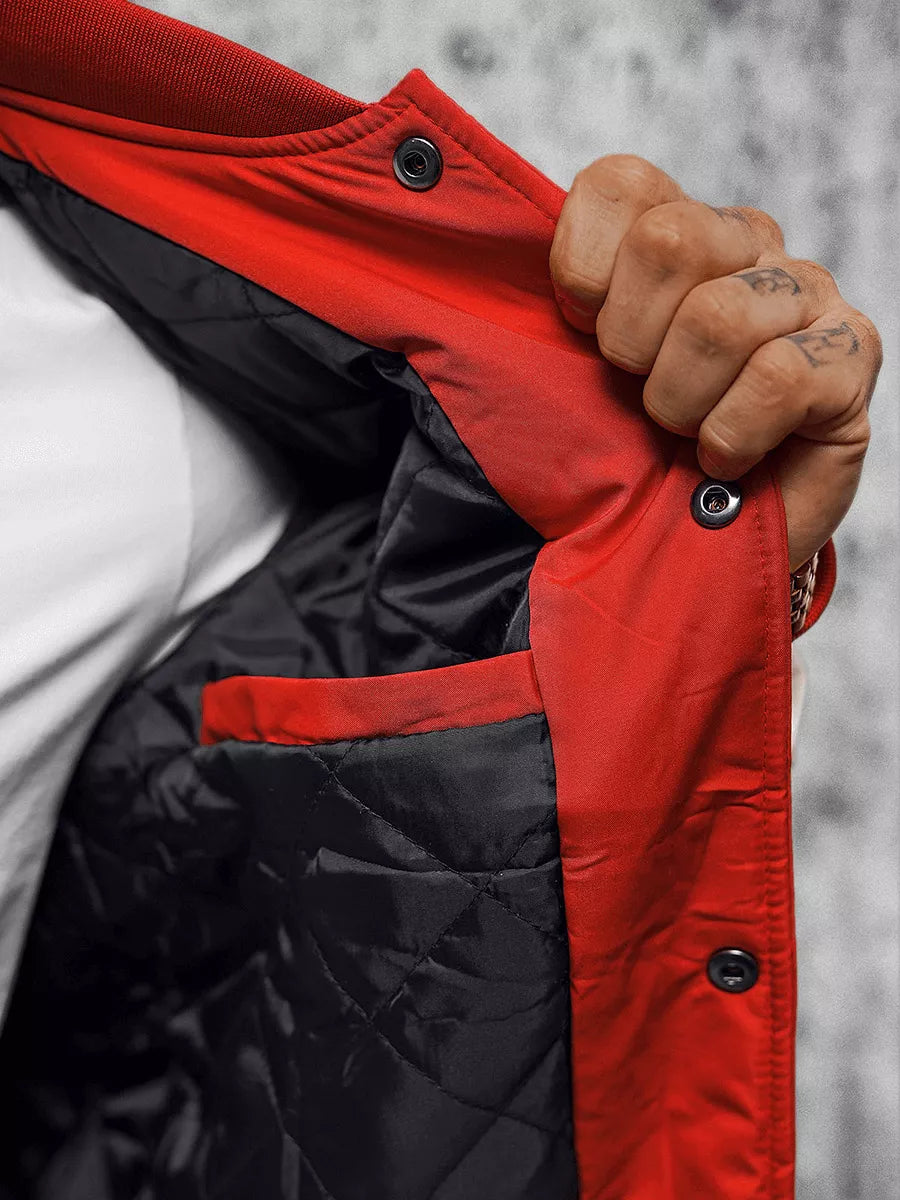 Red men's jacket Perot