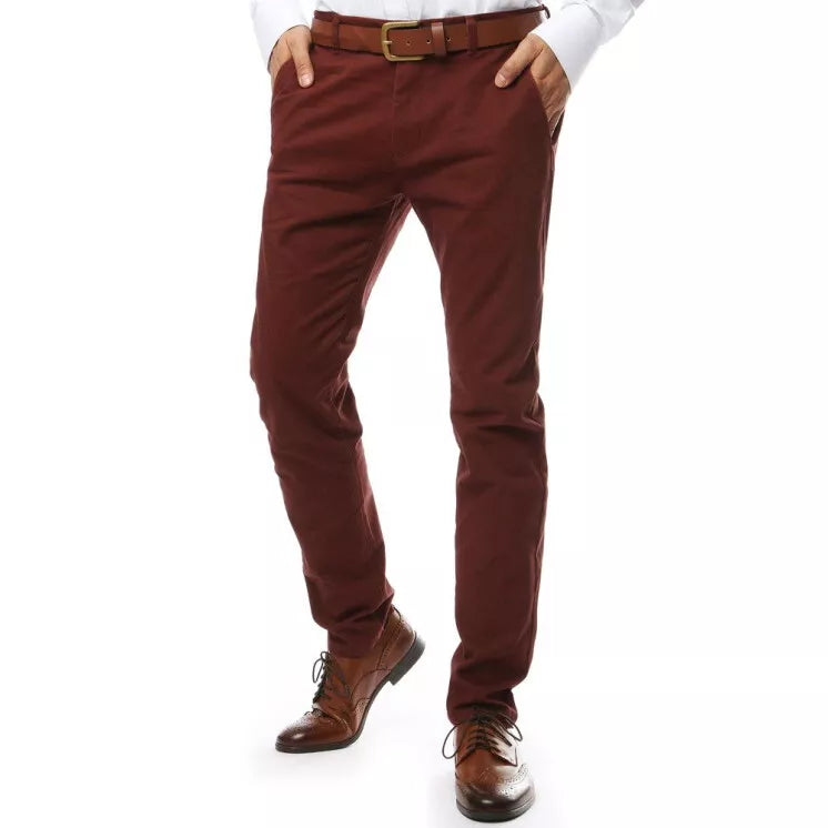 : Red men's classic trousers Lonel