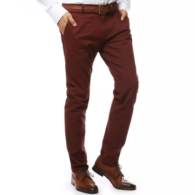 : Red men's classic trousers Lonel