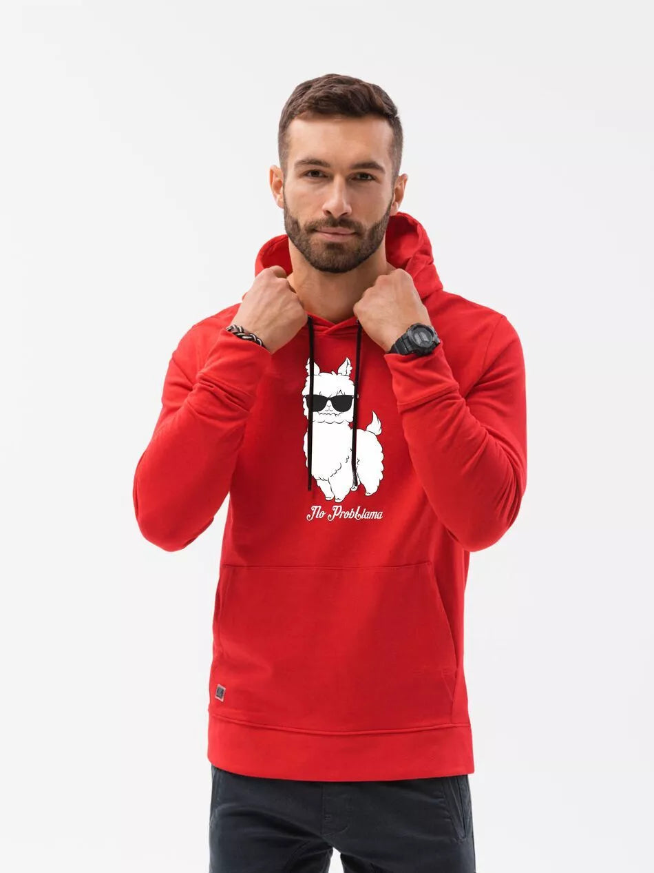 Red hoodie No ProbLlama 