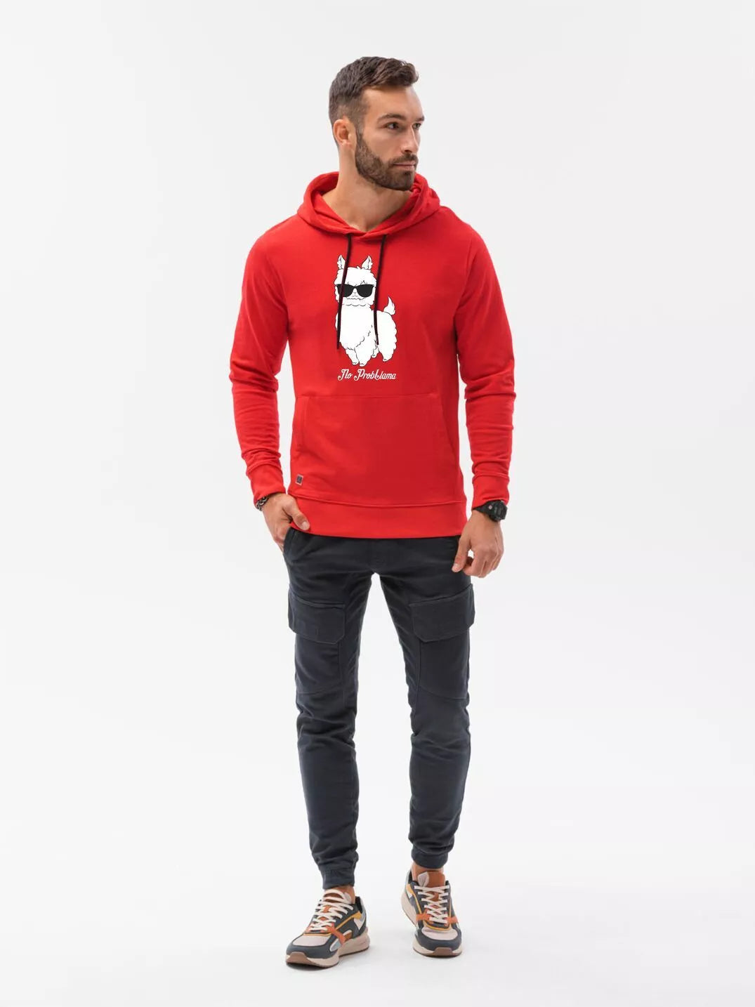 Red hoodie No ProbLlama 