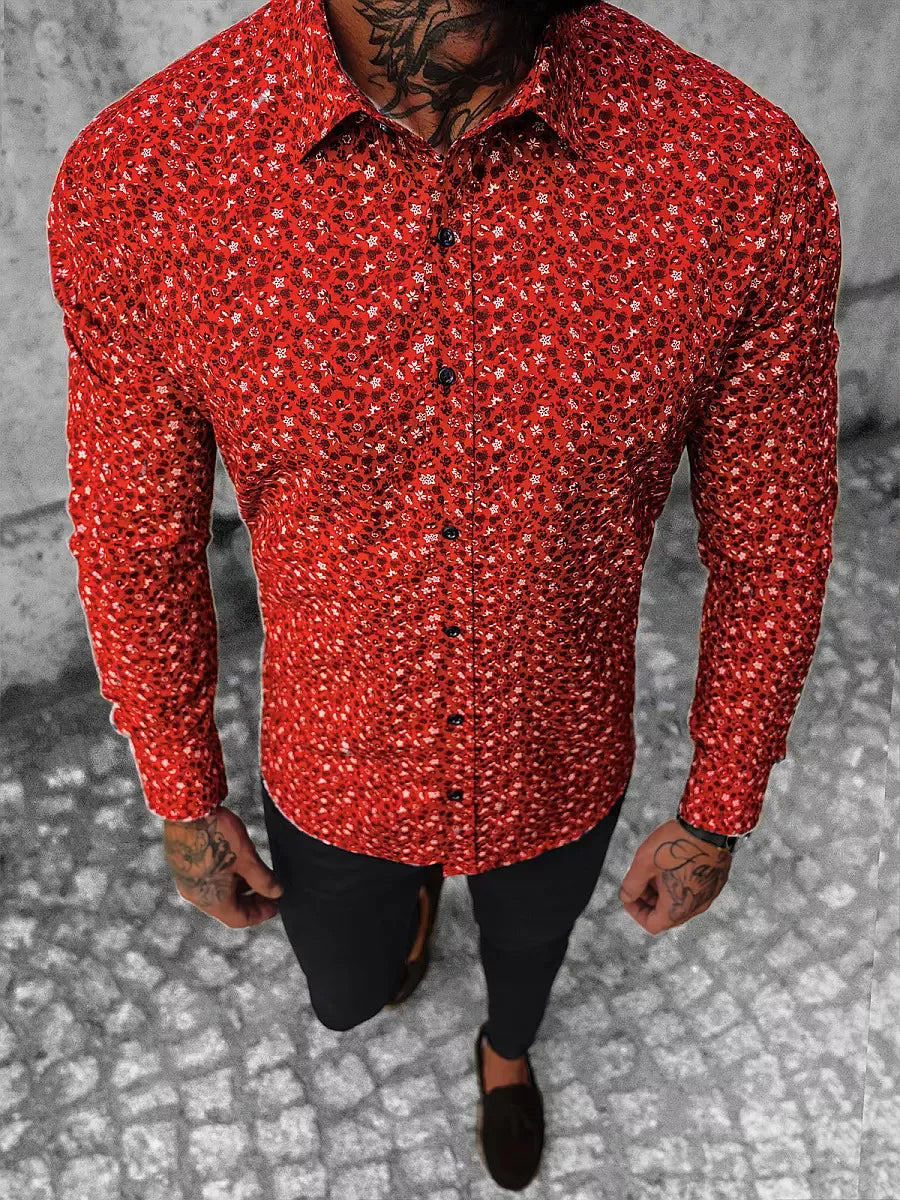 Red men's shirt Padol