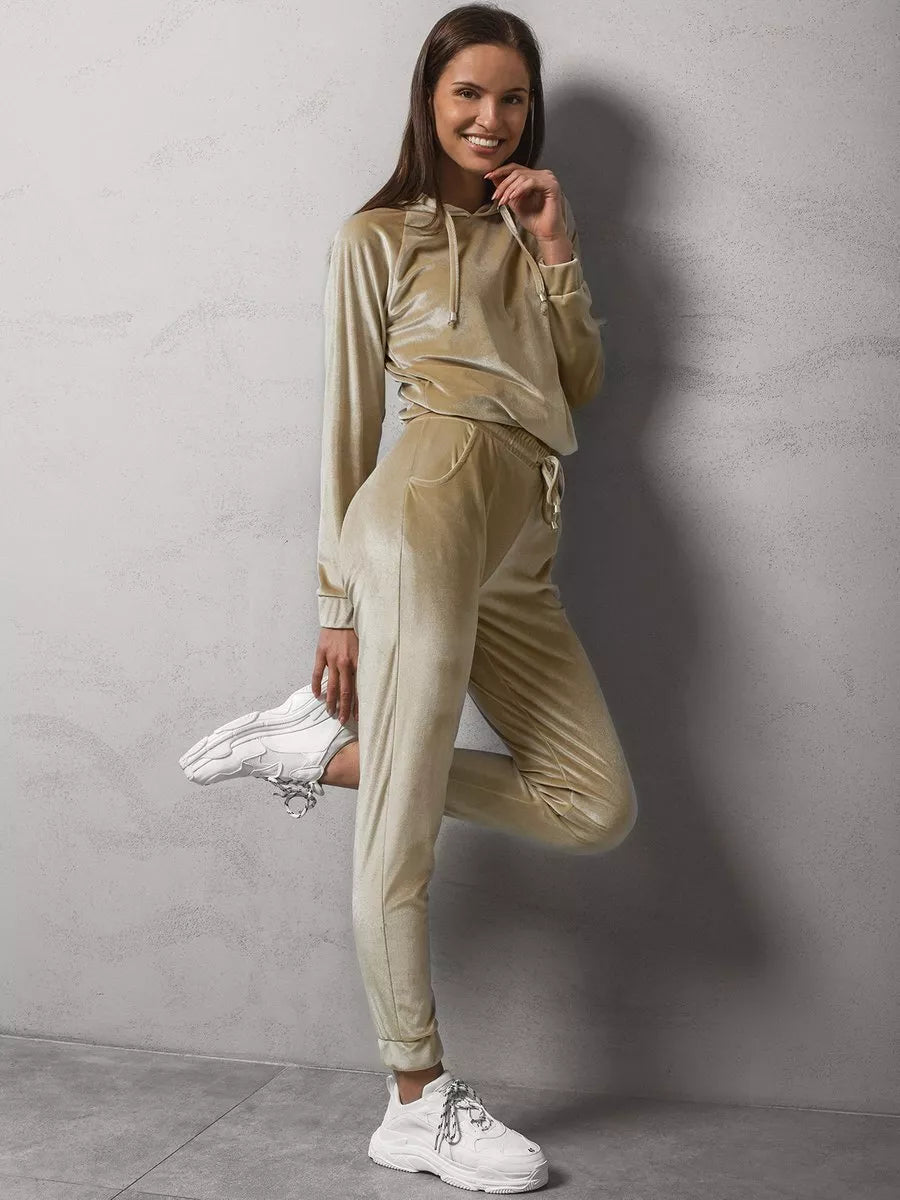 : Beige women's sports set Gabriel