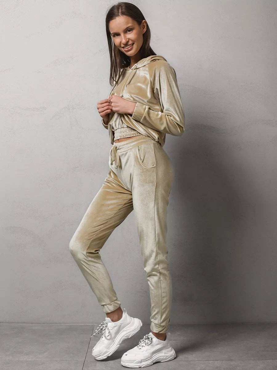 : Beige women's sports set Gabriel