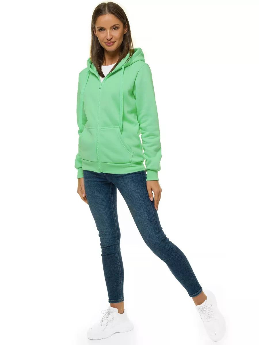 Women's hoodie in mint color Look