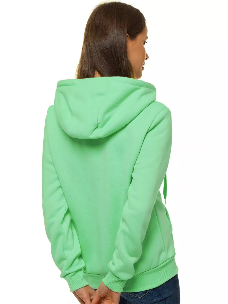 Women's hoodie in mint color Look