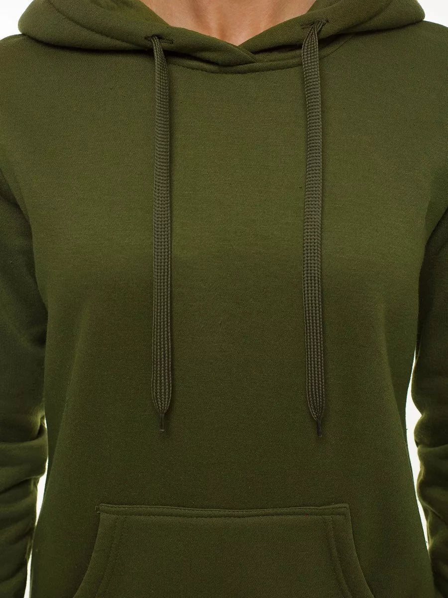 Women's khaki dress with hood Megan