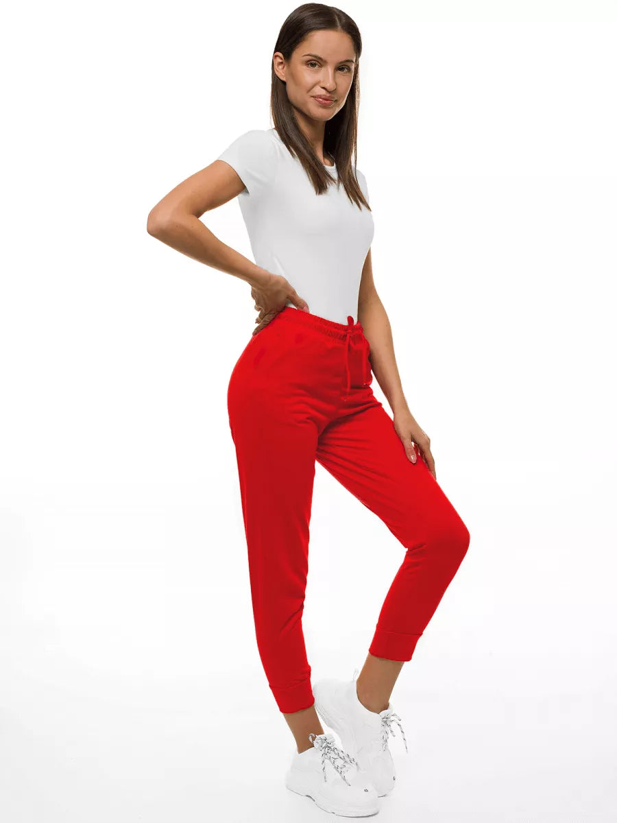 : Women's red casual pants Carol