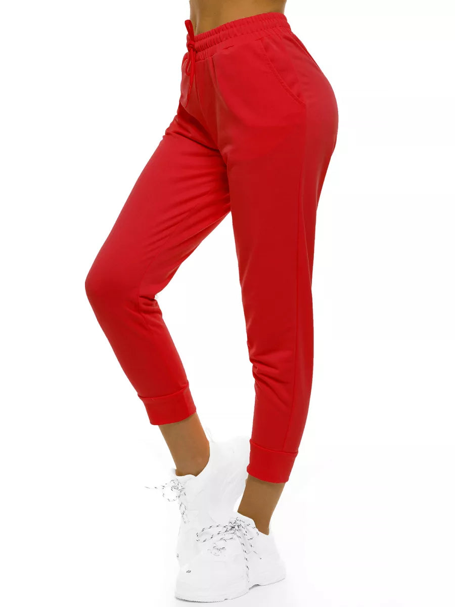 : Women's red casual pants Carol