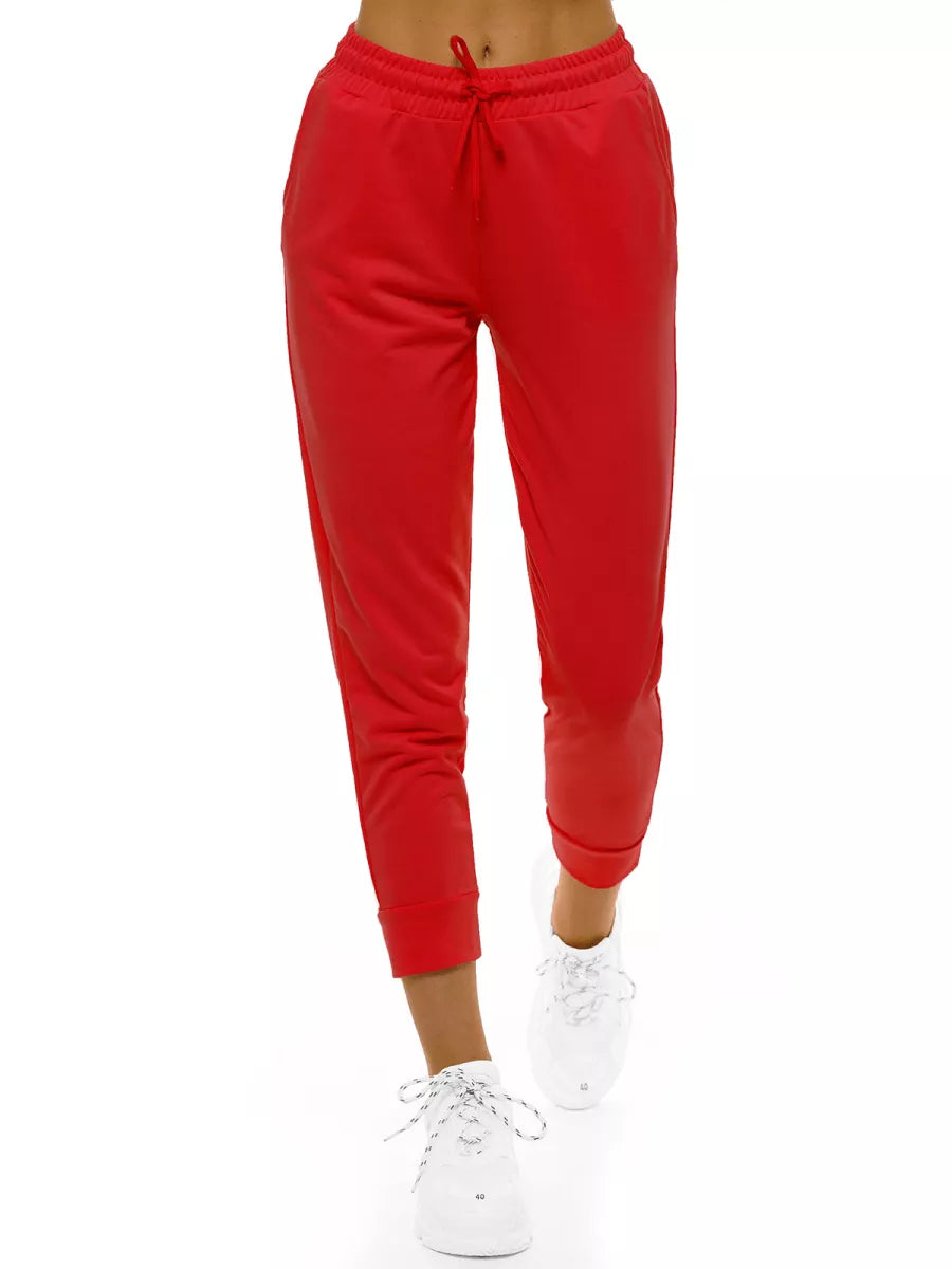 : Women's red casual pants Carol